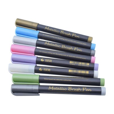 Metallic brush Marker 10 colors for creation painting greeting cards Creative painting suitable for creation