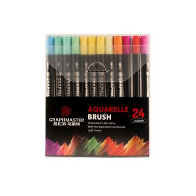 GM water-based colors marker double-head marker 24 colors/set